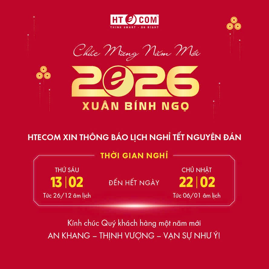 HTECOM – THÔNG BÁO LỊCH NGHỈ TẾT NGUYÊN ĐÁN BÍNH NGỌ 2026